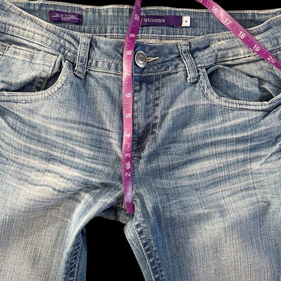 Vigoss New York Boot Jeans Juniors size 9 Bootcut Retro Cabincore Y2K Style - Picture 9 of 13